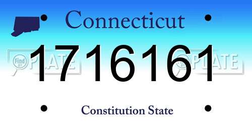1716161 Connecticut License Plate