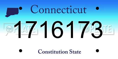1716173 Connecticut License Plate