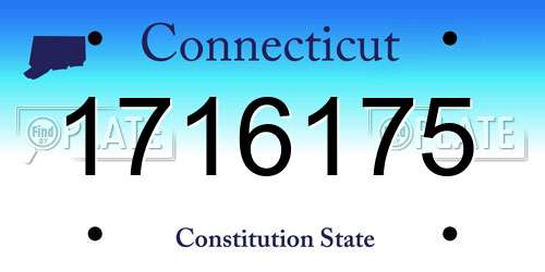 1716175 Connecticut License Plate