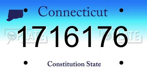 1716176 Connecticut License Plate