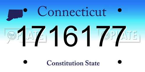 1716177 Connecticut License Plate