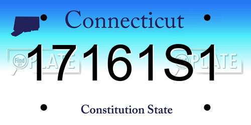 17161S1 Connecticut License Plate