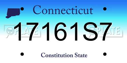 17161S7 Connecticut License Plate