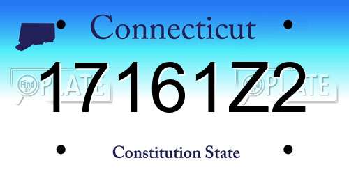 17161Z2 Connecticut License Plate