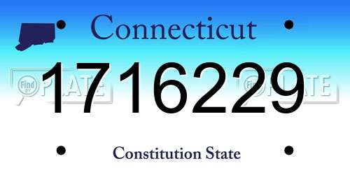 1716229 Connecticut License Plate