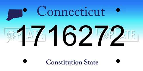 1716272 Connecticut License Plate