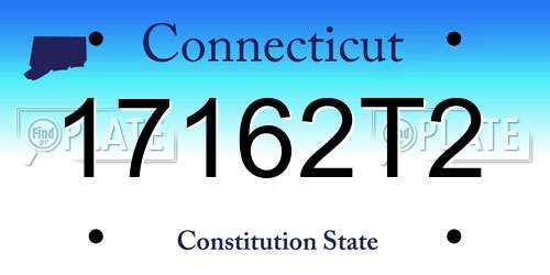17162T2 Connecticut License Plate