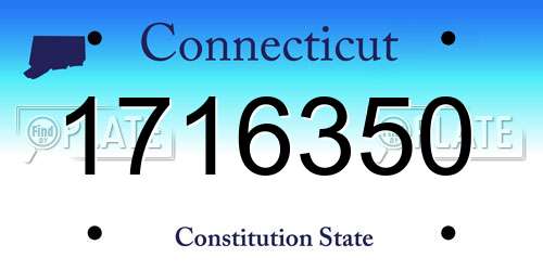 1716350 Connecticut License Plate