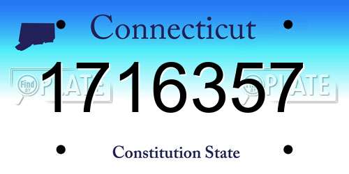 1716357 Connecticut License Plate