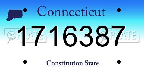 1716387 Connecticut License Plate