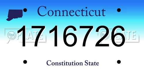 1716726 Connecticut License Plate