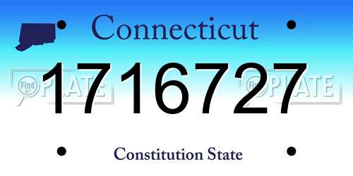 1716727 Connecticut License Plate