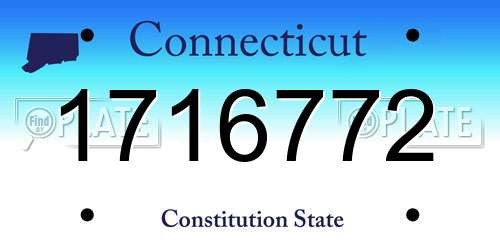 1716772 Connecticut License Plate