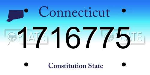 1716775 Connecticut License Plate