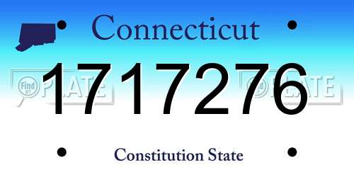 1717276 Connecticut License Plate