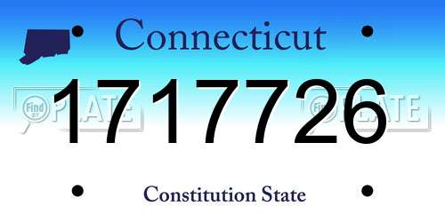 1717726 Connecticut License Plate
