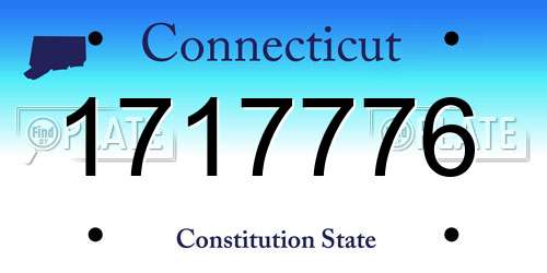 1717776 Connecticut License Plate