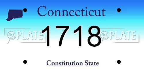 1718 Connecticut License Plate