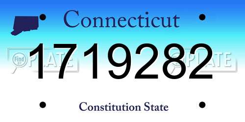 1719282 Connecticut License Plate