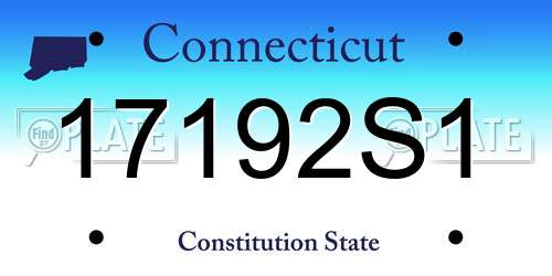 17192S1 Connecticut License Plate