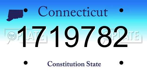 1719782 Connecticut License Plate