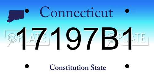17197B1 Connecticut License Plate