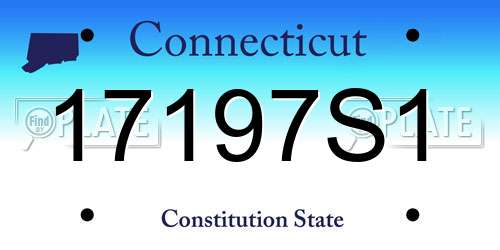 17197S1 Connecticut License Plate