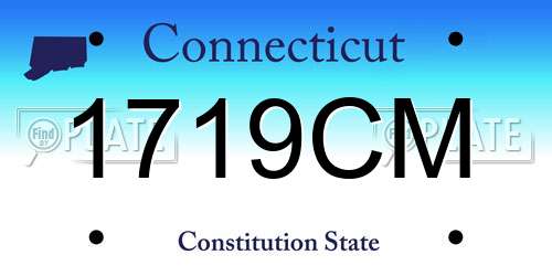 1719CM Connecticut License Plate