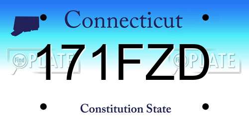 171FZD Connecticut License Plate