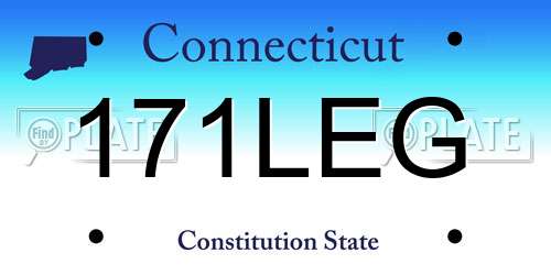 171LEG Connecticut License Plate