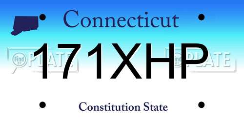 171XHP Connecticut License Plate