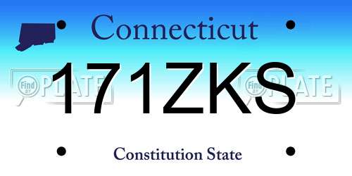 171ZKS Connecticut License Plate