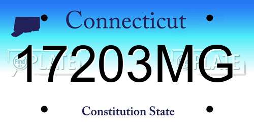 17203MG Connecticut License Plate