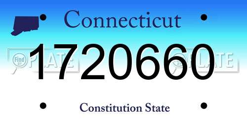 1720660 Connecticut License Plate