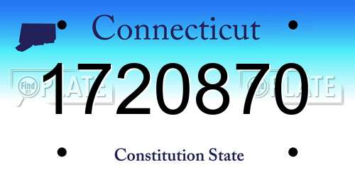 1720870 Connecticut License Plate