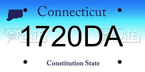 1720DA Connecticut License Plate