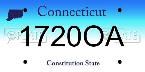 1720OA Connecticut License Plate