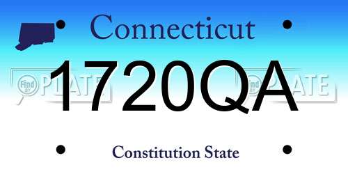 1720QA Connecticut License Plate