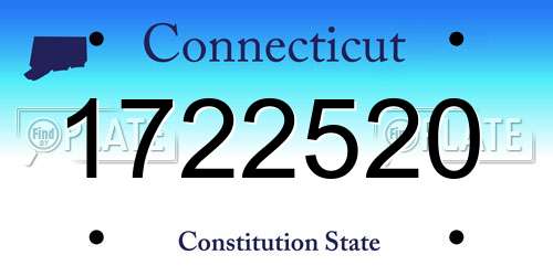 1722520 Connecticut License Plate
