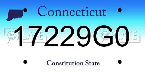 17229G0 Connecticut License Plate