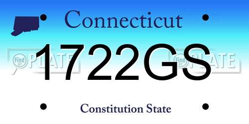 1722GS Connecticut License Plate