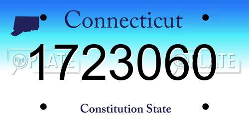 1723060 Connecticut License Plate