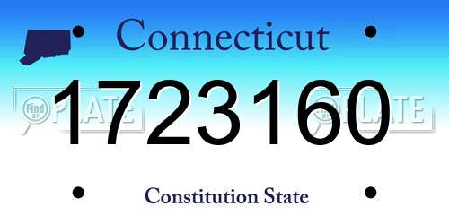 1723160 Connecticut License Plate