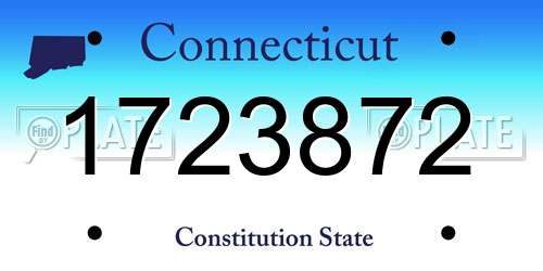 1723872 Connecticut License Plate