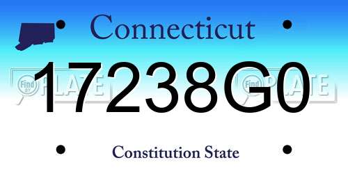 17238G0 Connecticut License Plate