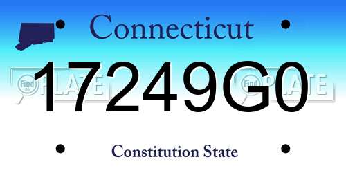17249G0 Connecticut License Plate