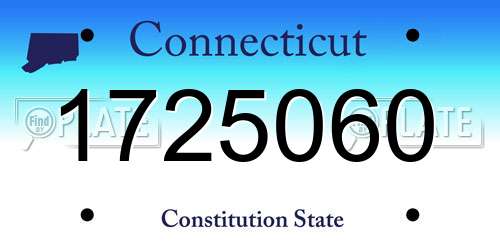 1725060 Connecticut License Plate