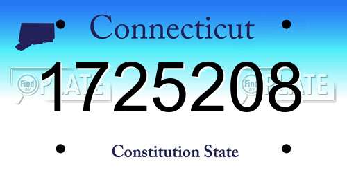 1725208 Connecticut License Plate