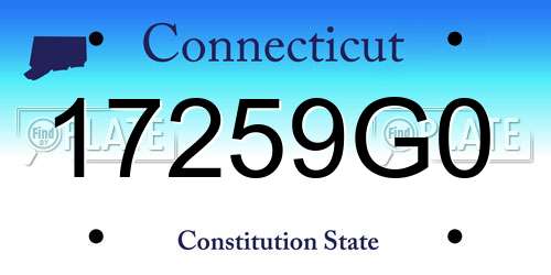17259G0 Connecticut License Plate