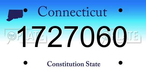 1727060 Connecticut License Plate